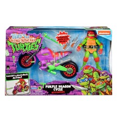 Tales of the Teenage Mutant Ninja Turtles - Figurine avec véhicule Raphael & Purple Dragon 12 cm