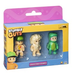 Stumble Guys - : Wave 2 Boîte de 3 figurines à collectionner Inside Out + Kiara + T-Rex Guy