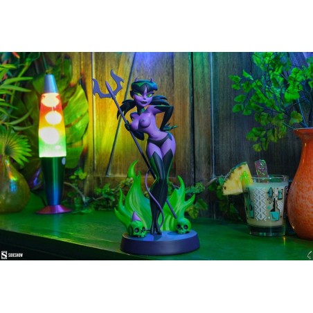 Original Artist Series - Statuette Devil Girl (Purple and Green Variant) 30 cm