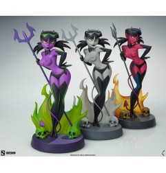 Original Artist Series - Statuette Devil Girl (Purple and Green Variant) 30 cm