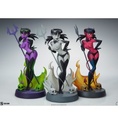 Original Artist Series - Statuette Devil Girl (Black and White Variant) 30 cm
