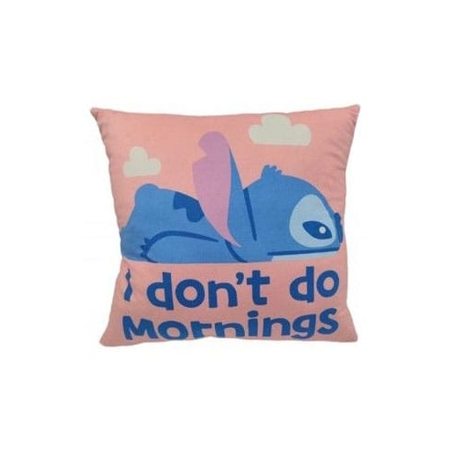 Lilo & Stitch - Coussin Stitch I don't do mornings 40 cm