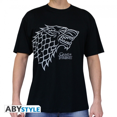 GAME OF THRONES - Tshirt Stark homme MC black - basic