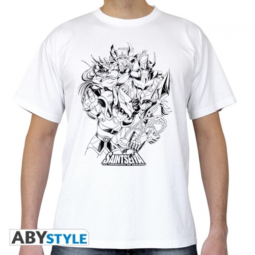 SAINT SEIYA - Tshirt Chevaliers de Bronze homme MC white - basic