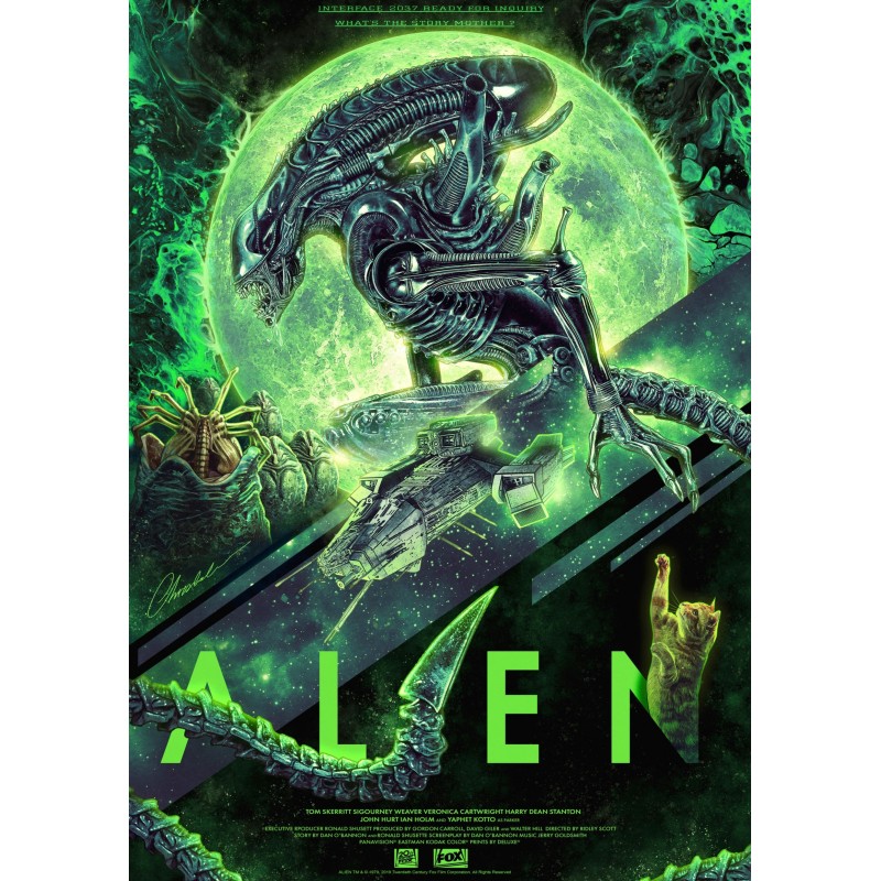 Alien - Lithographie Interface 2037 42 x 30 cm