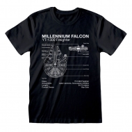 Star Wars - T-Shirt Millenium Falcon Sketch