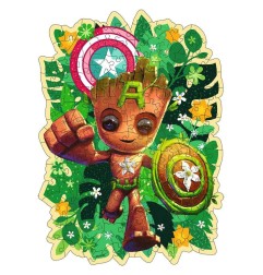Marvel - Puzzle en bois WOODEN Marvel Groot (150 pièces)