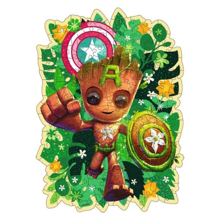 Marvel - Puzzle en bois WOODEN Marvel Groot (150 pièces)