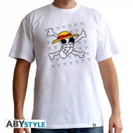 ONE PIECE - Tshirt Skull - Dessin de Luffy homme MC white