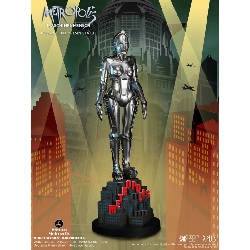 Metropolis - Statuette 1/4 Maschinenmensch Silver 40 cm