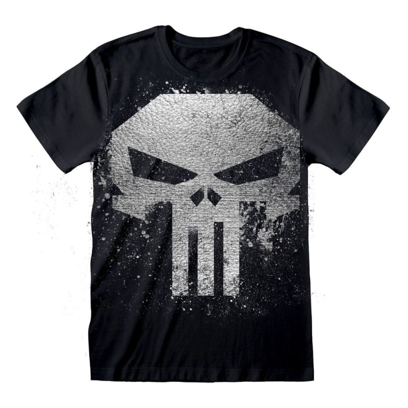 Marvel - Punisher T-Shirt Skull With Metallic Ink Marvel - Punisher T-Shirt Skull With Metallic Ink