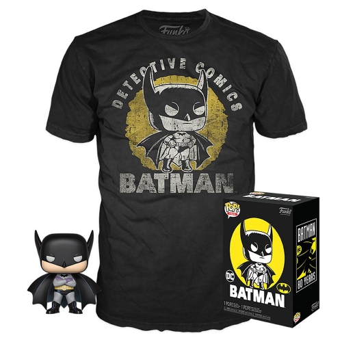 DC Comics - Set figurine et T-Shirt POP! & Tee Batman Sun Faded heo Exclusive