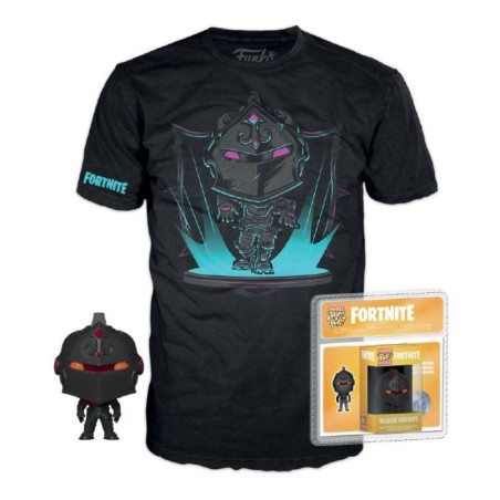 Fortnite - Pocket POP! & Tee set figurine et T-Shirt Black Knight   
