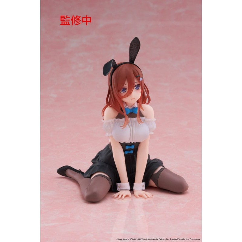 The Quintessential Quintuplets - 3 statuette PVC Desktop Cute Figure Miku Nakano (Bunny Ver.) 13 cm