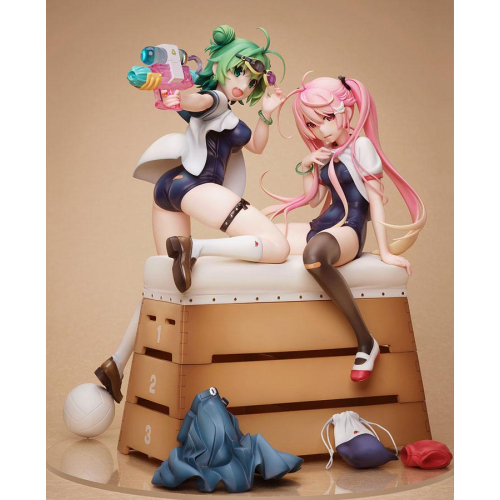 Poyoyon Rock Artwork Collection - Statuette 1/5.5 Midori & Pink Sukumizu 28 cm