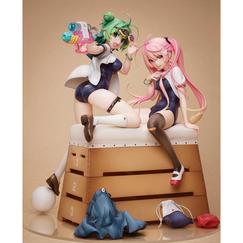Poyoyon Rock Artwork Collection - Statuette PVC 1/5.5 Midori & Pink Sukumizu 28 cm