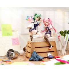 Poyoyon Rock Artwork Collection - Statuette 1/5.5 Midori & Pink Sukumizu 28 cm