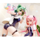Poyoyon Rock Artwork Collection - Statuette 1/5.5 Midori & Pink Sukumizu 28 cm