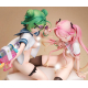 Poyoyon Rock Artwork Collection - Statuette 1/5.5 Midori & Pink Sukumizu 28 cm