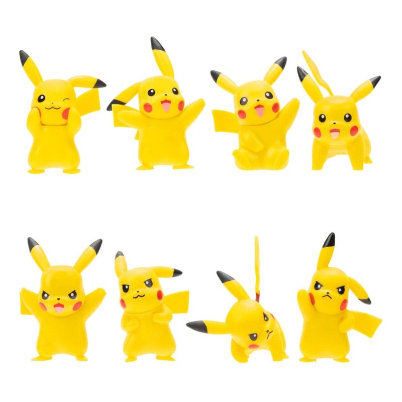 Pokémon - Battle Feature vinyle figurines Set de 8 Pikachu 5 cm