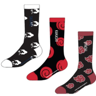 Naruto - Pack de 3 paires de chaussettes Sasuke, Kakashi, Itachi 43-46 Naruto - Pack de 3 paires de chaussettes Sasuke, Kakashi, Itachi 43-46