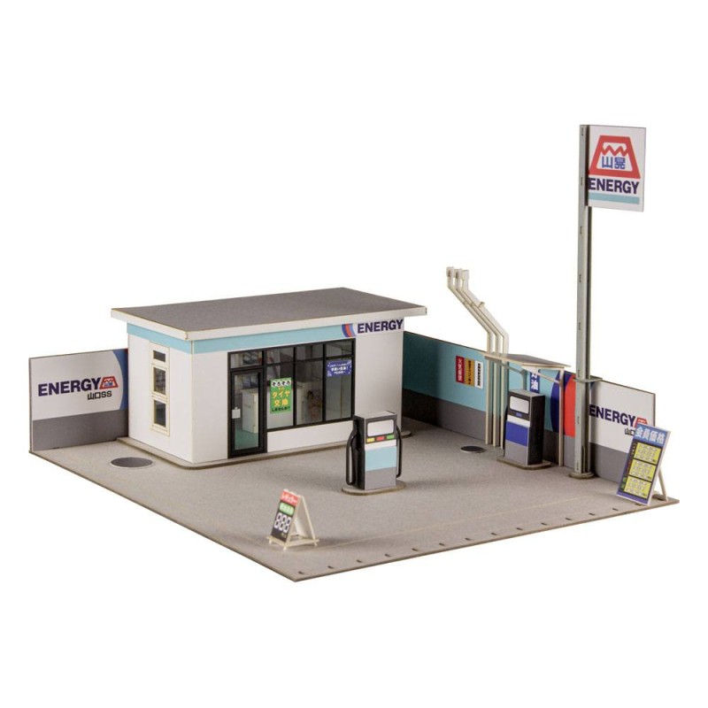 Original Illustration - 1/64 maquette papier 1/64 Gas Station 11 cm (re-run)