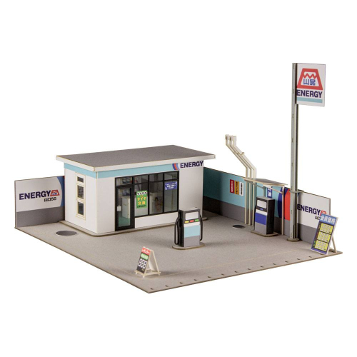 Original Illustration - Maquette papier 1/64 Gas Station 11 cm (re-run)
