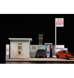 Original Illustration - 1/64 maquette papier 1/64 Gas Station 11 cm (re-run)