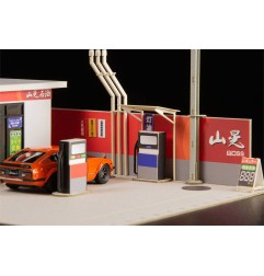 Original Illustration - Maquette papier 1/64 Gas Station 11 cm (re-run)