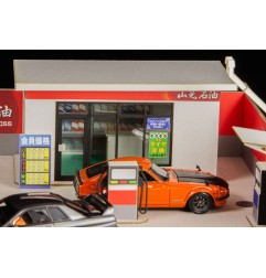 Original Illustration - Maquette papier 1/64 Gas Station 11 cm (re-run)