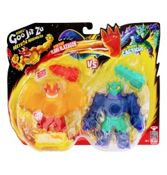Autre - Heroes of Goo Jit Zu Meteor Madness pack 2 figurines extensible Flame Blazagon vs. Cacticus 13 cm