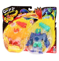 Heroes of Goo Jit Zu Meteor Madness - Pack 2 figurines extensible Flame Blazagon vs. Cacticus 13 cm