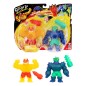 Heroes of Goo Jit Zu Meteor Madness - Pack 2 figurines extensible Flame Blazagon vs. Cacticus 13 cm