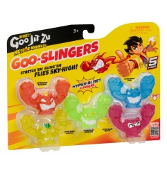 Heroes of Goo Jit Zu Meteor Madness - Pack 5 figurines extensible Goo Slingers Hyper Blast Slingers 5 cm