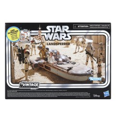 Star Wars Episode IV Vintage Collection - Véhicule avec figurine Landspeeder & Luke Skywalker (Tatooine)
