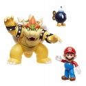 World of Nintendo - Pack 3 figurines Mario vs. Bowser Lava Battle 6-15 cm
