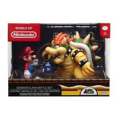 Super Mario - World of Nintendo pack 3 figurines Mario vs. Bowser Lava Battle 6-15 cm