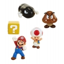World of Nintendo - Pack 5 figurines Super Mario New Bros. U Acorn Plains 6 cm