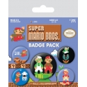 Super Mario Bros - Pack 5 badges Super Mario Bros