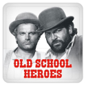 Bud Spencer & Terence Hill - Sous-verres en tôle Old School Heroes 10 x 10 cm