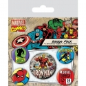 Marvel Comics - Pack 5 badges Iron Man