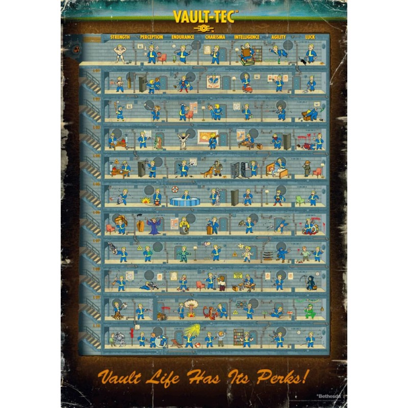 Fallout - 4 Puzzle Perk Poster (1000 pièces)