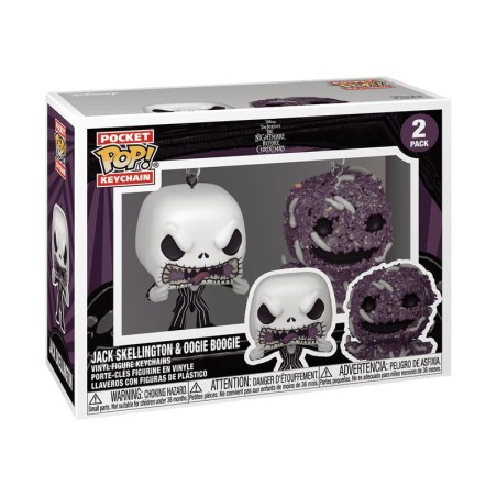 L'etrange Noël de Mr. Jack - Pack 2 porte-clés POP! Jack/Oogie 4 cm