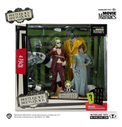 Beetlejuice - Pack 4 statuettes PVC Movie Maniacs 15 cm
