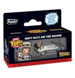 Retour vers le futur - Bitty POP! Rides Vinyl figurine Marty McFly and Time Machine