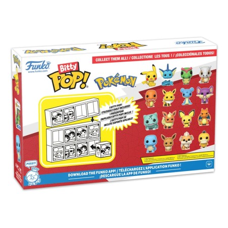 Pokémon - Pack 4 figurines Bitty POP! Pokémon Series 2 2 cm