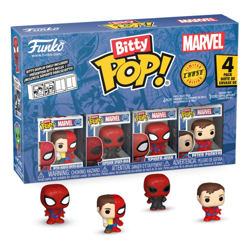 Marvel - Pack 4 figurines Bitty POP! Spider-Man Series 4 2 cm