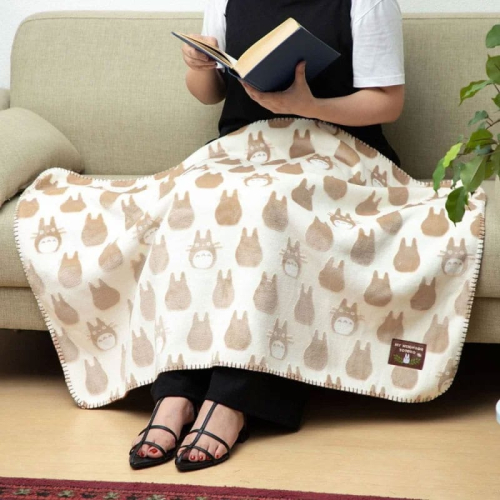 Mon voisin Totoro - Couverture polaire moirée Totoro silhouette 70 x 100 cm