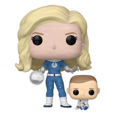 Marvel - Les Quatre Fantastiques : Premiers pas POP! & Buddy  Vinyl figurine Invisible Woman & Franklin 9 cm