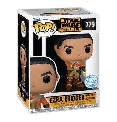 Star Wars Rebels - Figurine POP! Bobble Head Ezra Bridger avec Sith Holocron *Exclusive Version* 9 cm